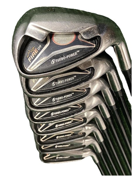 Turbo Power Fire 09 Iron Set 3-PW,SW RH Men's 85g Rifle CT Stiff Graphite 5i 38"