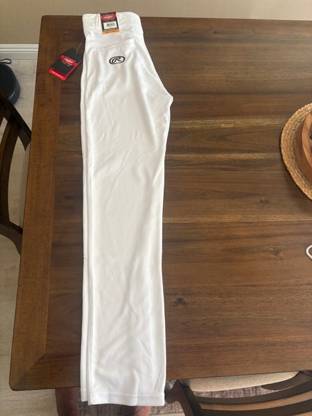White Men's Adult Small Rawlings Game Pants (New)