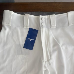 White Men's Adult XS Mizuno Game Pants (New)