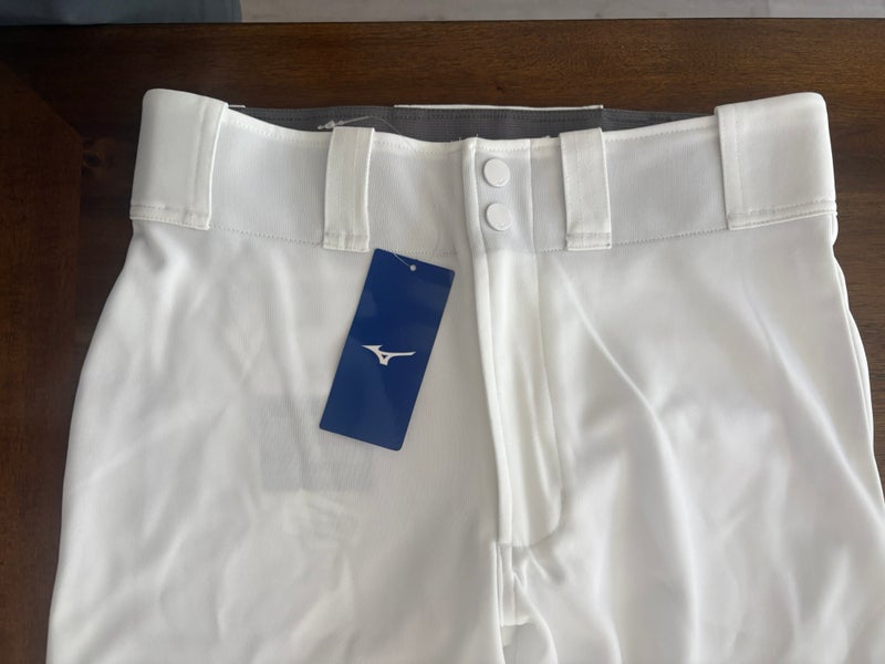 White Men's Adult XS Mizuno Game Pants (New)