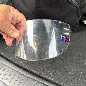 Large Bauer Pro Straight Visor Clear Visor (Used)