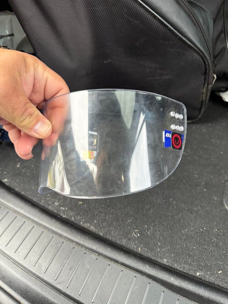 Large Bauer Pro Straight Visor Clear Visor (Used)