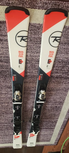 150cm Adult WIDER Skis ROSSIGNOL EXPERIENCE RTL w/EZ ADJUST LOOK Bindings DIN 2.5-10 *USED