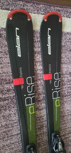 160cm Adult SKIS Elan ExPLORE e-RISE w/ELAN ESP10 BINDINGS *USED* GOOD CONDITION