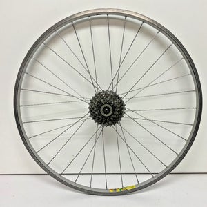 Vintage Mavic M 400 7-Spd 32-Spoke Silver Aluminum 26" Rear Wheel Deore LX Hub