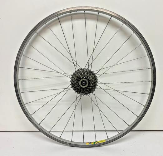Vintage Mavic M 400 7-Spd 32-Spoke Silver Aluminum 26" Rear Wheel Deore LX Hub