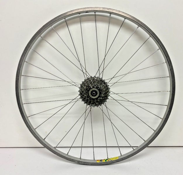 Vintage Mavic M 400 7-Spd 32-Spoke Silver Aluminum 26" Rear Wheel Deore LX Hub