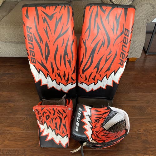 Bauer Digiprint HL 2 Custom Goalie Pads, Glove, & Blocker set - Large