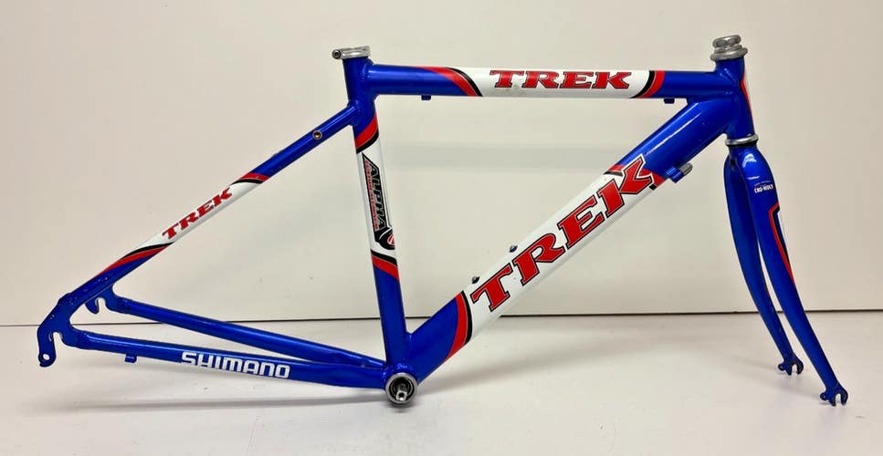 Vintage Trek 44cm C-T Alpha Aluminum Road Frame CrMo Fork +BB for 650C Wheels