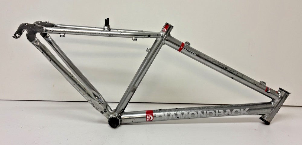Vintage Diamondback Outlook 16" C-T Silver Aluminum Mountain Bike Frame +BB