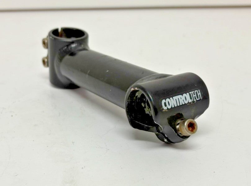 Vintage 1990s Control Tech USA 130mm Black Aluminum Mtn Bike Stem 25.4mm Clamp