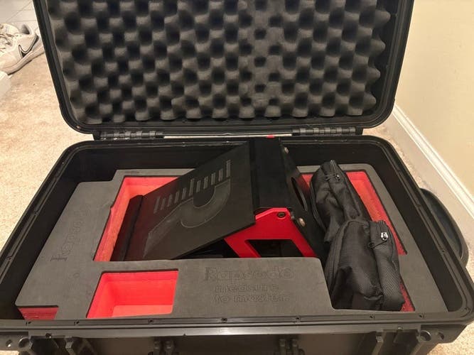 Rapsodo 2.0 pitching machine and case