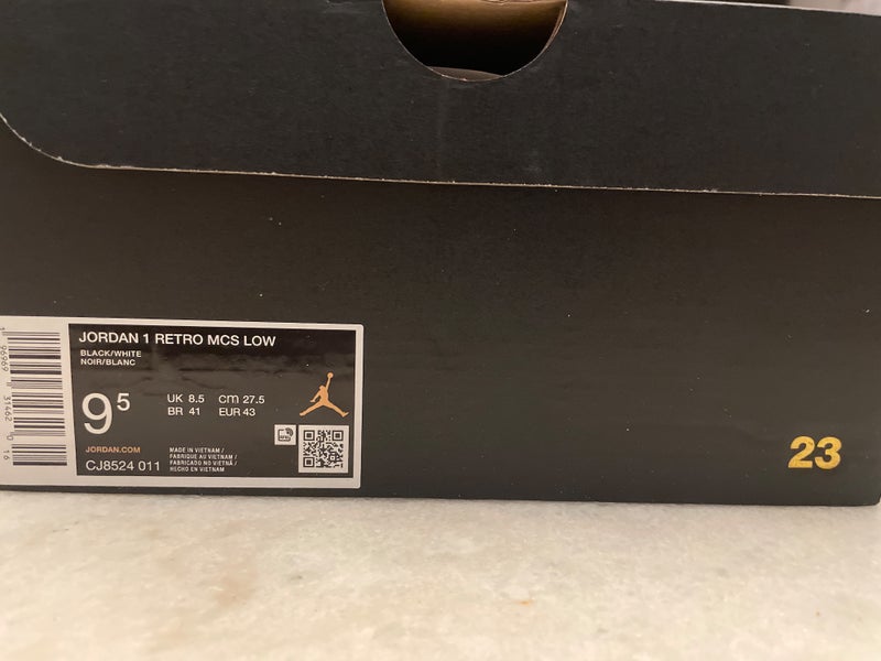 Black Men's Size M 9.5 (W 10.5) Adult Air Jordan Low Top Molded Cleats (New)