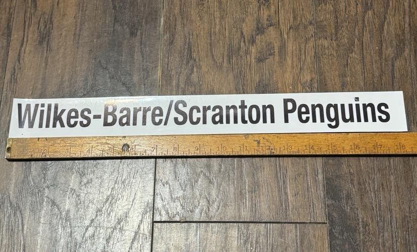 WBS Penguins AHL Issued Pro Stock Locker Room Standings Board Nameplate 1