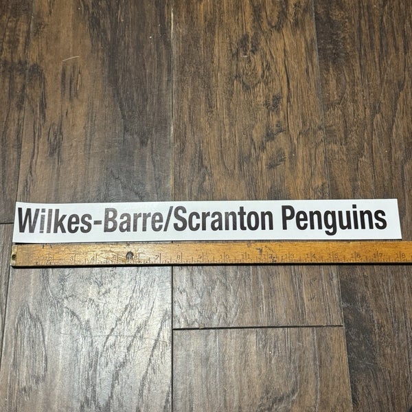 WBS Penguins AHL Issued Pro Stock Locker Room Standings Board Nameplate 2