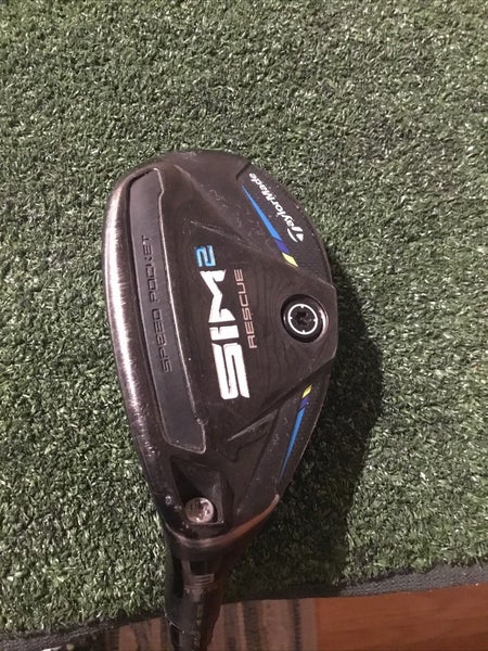 Taylormade Left Handed SIM2 Rescue 19.5* 3 Hybrid Stiff Tensei AV 80HY Graphite