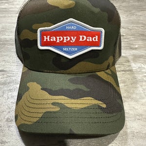 HAPPY DAD SELTZER Camo Trucker/Snapback Adult Unisex Hat (New)