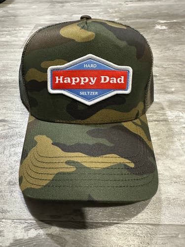 HAPPY DAD SELTZER Camo Trucker/Snapback Adult Unisex Hat (New)