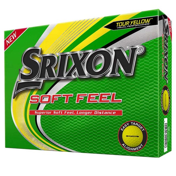 Srixon Soft Feel Golf Balls (Tour Yellow, 2020, 12pk) NEW