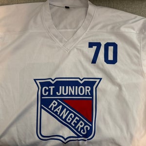 White CJR XL Youth Kids Unisex Jersey (Used)