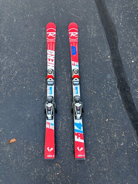 Unisex Racing 135 cm Rossignol Hero FIS GS Pro Skis With Bindings (Used)