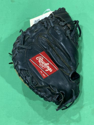 Used Rawlings Player Preferred Right Hand Throw Catcher's Baseball Glove 33"