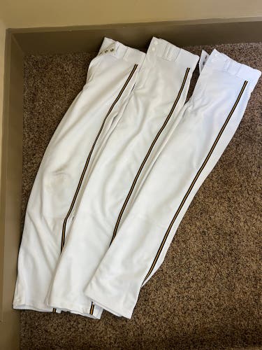 3 White Youth XL Champro Game Pants (2 new/1 used)