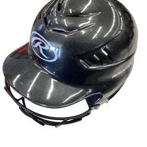 Used Rawlings BB/SB HELMET Batting Helmet w/Mask Black MD 11760-S000082482