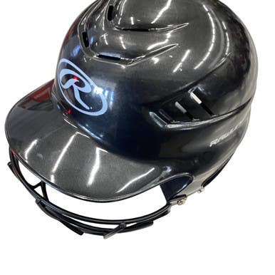 Used Rawlings BB/SB HELMET Batting Helmet w/Mask Black MD 11760-S000082482