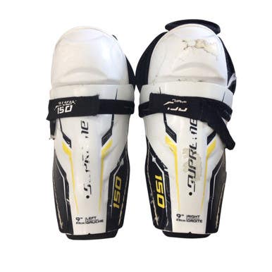 Used Bauer SUPREME 150 Youth Shin Guards White 9" 11760-S000082455