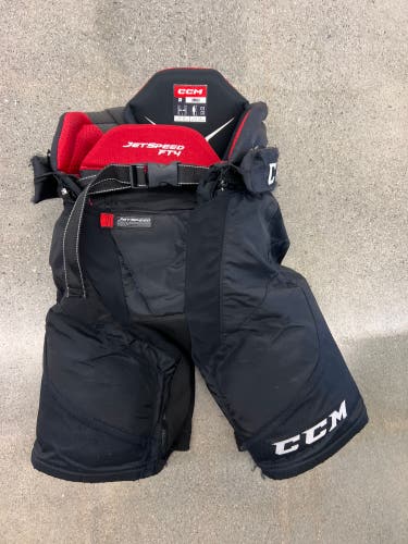 Black Senior Small CCM Jetspeed FT4 Hockey Pants (Used)