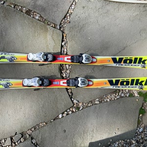 Unisex Racing 130 cm Volkl Racetiger SL Skis With Bindings (Used)