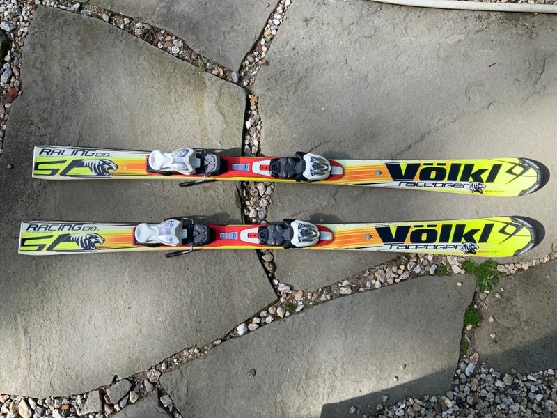 Unisex Racing 130 cm Volkl Racetiger SL Skis With Bindings (Used)