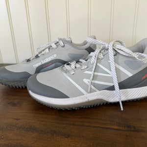 Gray Men's Size M 7.0 (W 8.0) Adult New Balance Low Top Turf Cleats (Used)
