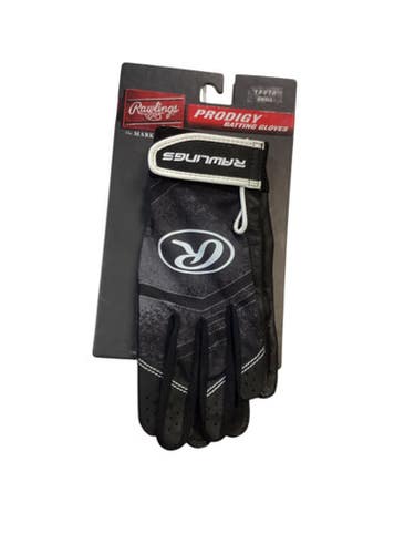 Used Rawlings BB/SB Batting Gloves Black SM 11884-S000052478