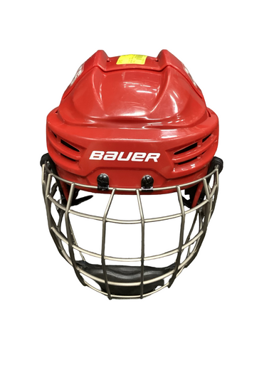 Used Bauer IMS 5.0 Helmet Cage Combo Red S/M 11613-S000168562