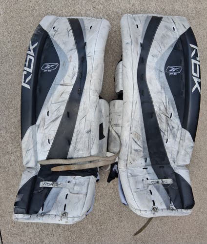 34" SR Reebok RBK 6K Goalie Leg Pads (Used)