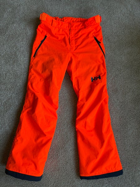 Orange Unisex Youth Size 14 Helly Hansen Ski Pants (Used)