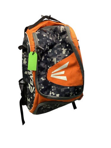Used Easton 2  BAT BAG BB/SB Player Backpack Black And Orange 11347-S000256255
