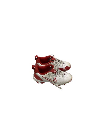 Used Nike TROUT BB/SB Cleats Red And White Youth 12.0 11347-S000256247