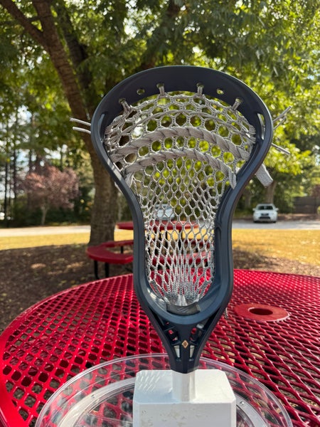 StringKing Mark 2V Strung Head (New) Custom Dyed Navy Blue, Gray StingKing Mesh
