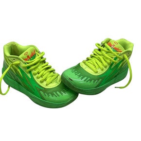 Used Puma MELO SLIME Basketball Shoes Y Neon Green Junior 03 11347-S000256134