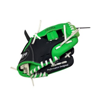Used Rawlings PLAYER SERIES 9 INCH BB/SB Glove T-ball Black And Green 9" 11347-S000256267