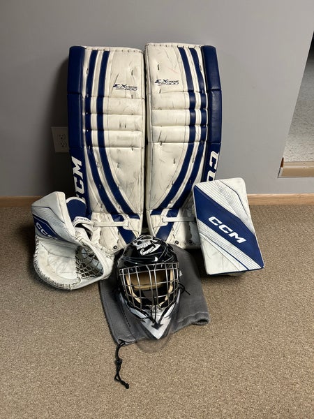 34" CCM Extreme Flex Regular Goalie Full Set with Vaughn Skull Mask (Used)