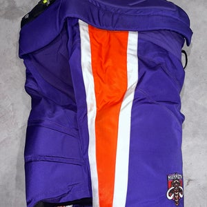 RARE USED ELMIRA MAMMOTH GAME USED WARRIOR HOCKEY PANTS Size Large