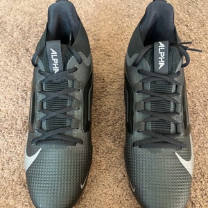 New Nike Alpha Menace 4 Elite Football Cleats Black/Silver Size 10.5 FD7036-002