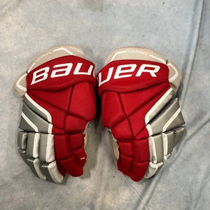 Red Senior Bauer Vapor 1X Lite Gloves 14" (Used)