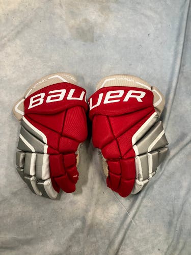 Red Senior Bauer Vapor 1X Lite Gloves 14" (Used)