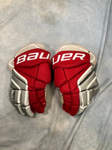 Red Senior Bauer Vapor 1X Lite Gloves 14" (Used)