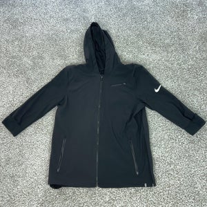 Nike Kyrie Irving Jacket Mens Extra Large Tall Black Hooded MVP Dry Basketball